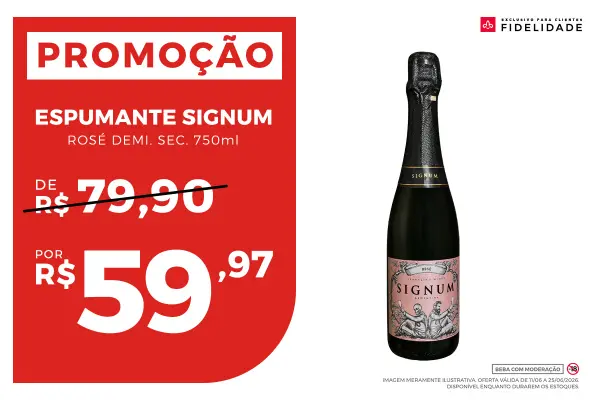 Espumante Signum 750ml Rose Demi sec