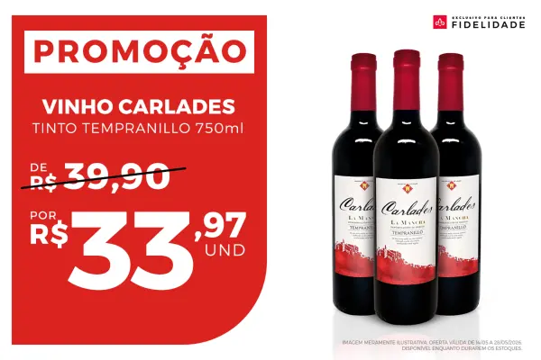 Vinho Carlades 750ml Tto Tempranillo