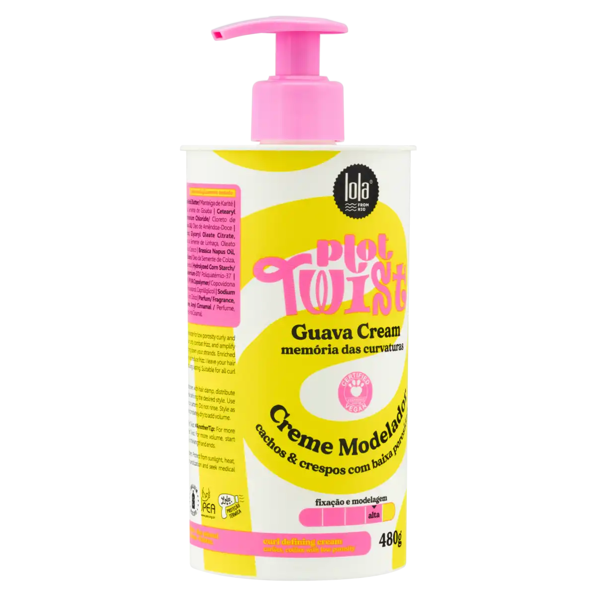 Modelador Creme Alta Lola from Rio Plot Twist Guava Frasco 480g Pump