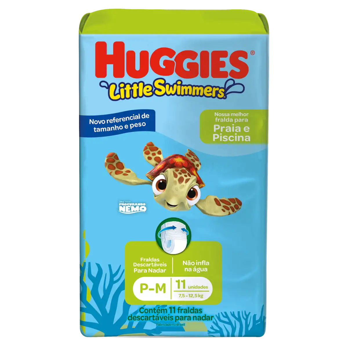 Fralda Descartável Infantil Praia & Piscina Huggies Little Swimmers P-M Pacote 11 Unidades