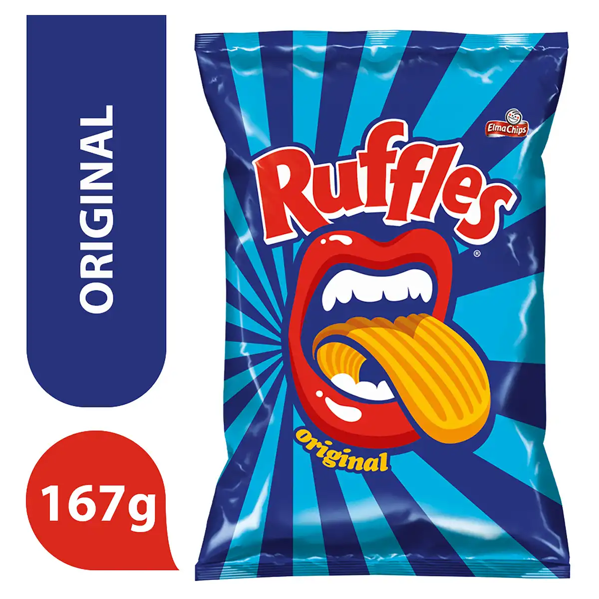 Batata Frita Ondulada Original Elma Chips Ruffles Pacote 167g