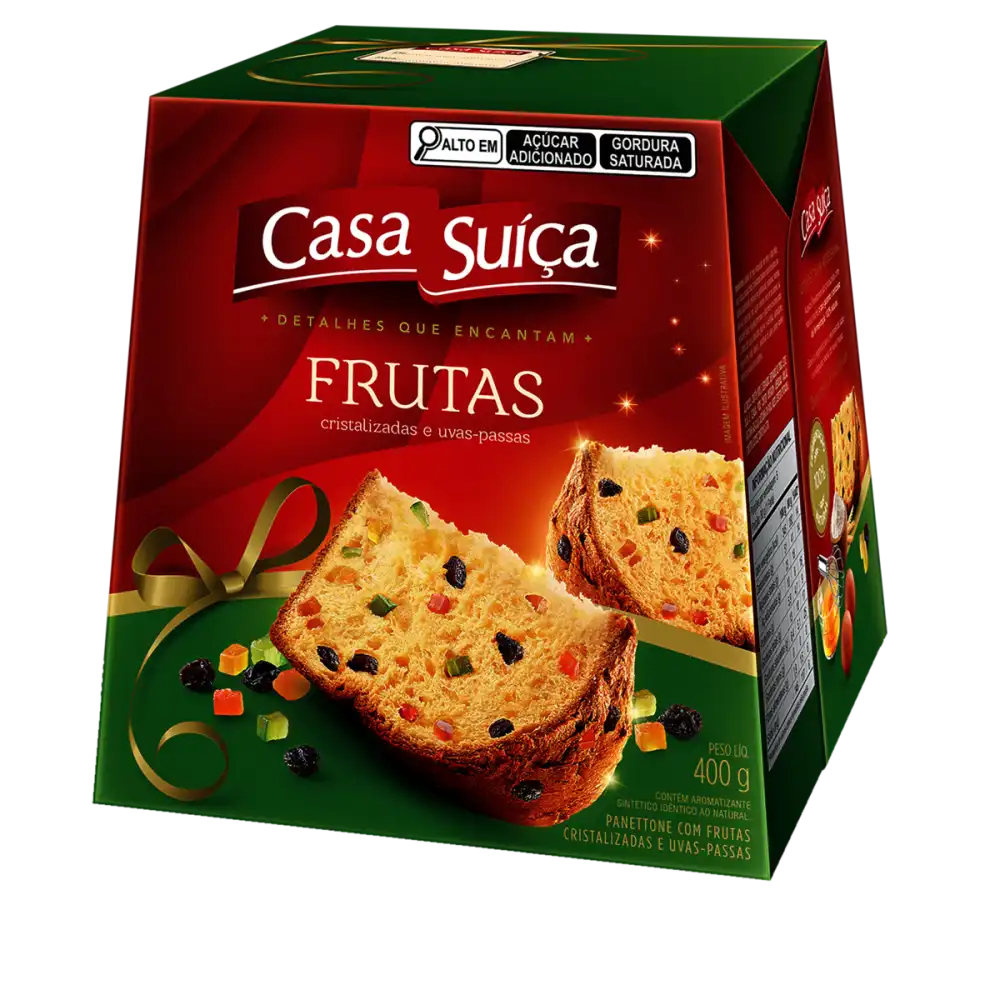 Panetone Casa Suica 400g Frutas