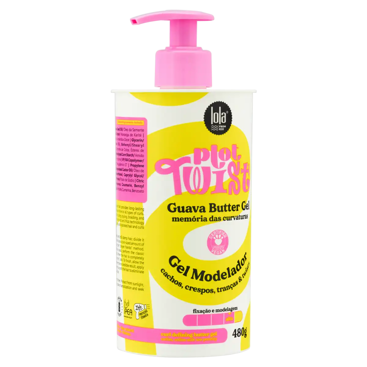 Gel Modelador Alta Lola from Rio Plot Twist Guava Frasco 480g Pump