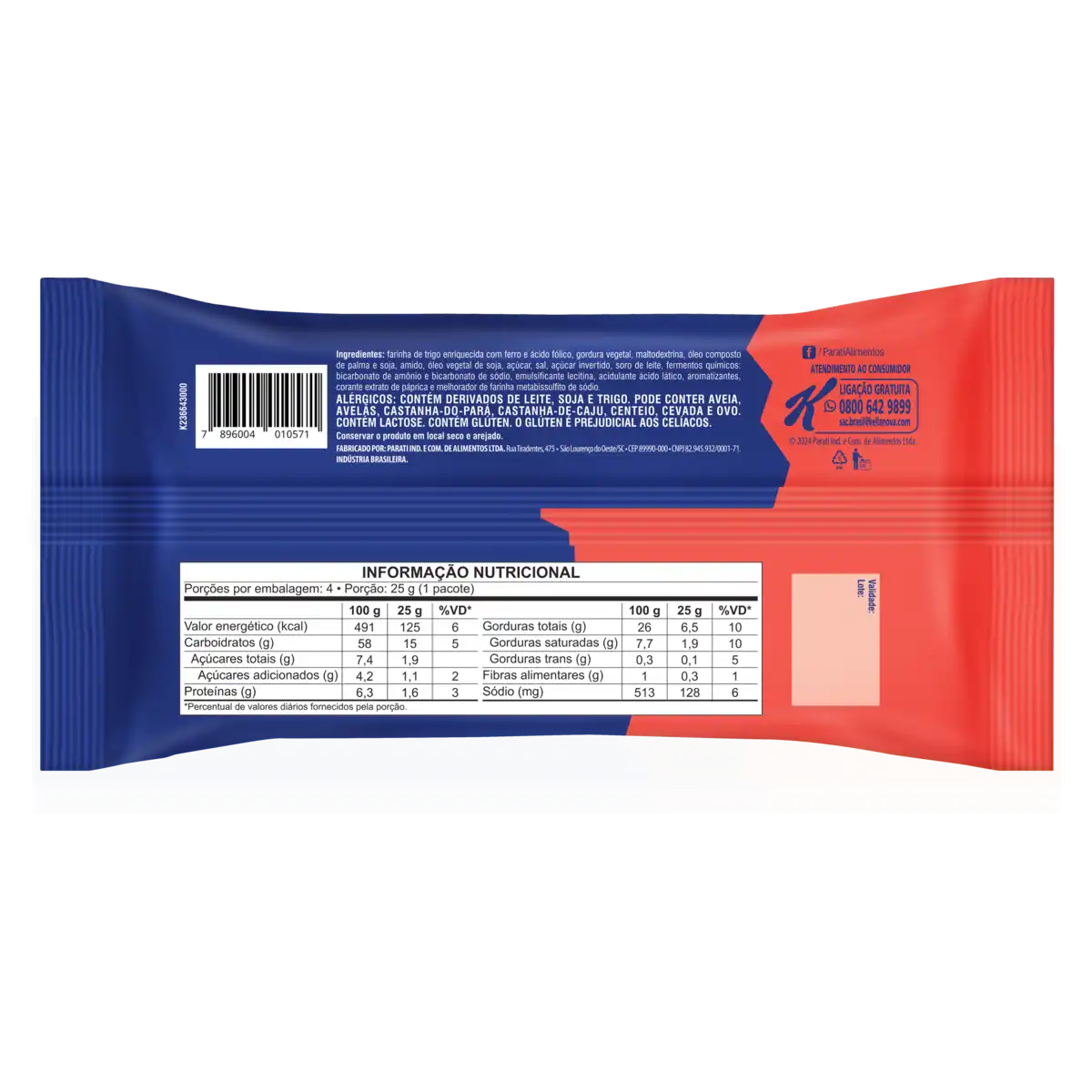 Pack Biscoito Recheio Pizza Hot Cracker Pacote 100g 4 Unidades