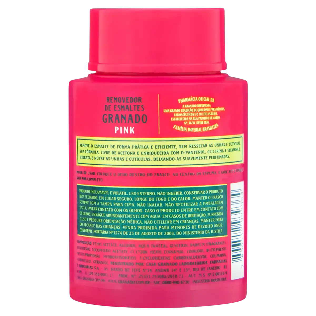 Removedor de Esmalte Granado Pink Frasco 75ml