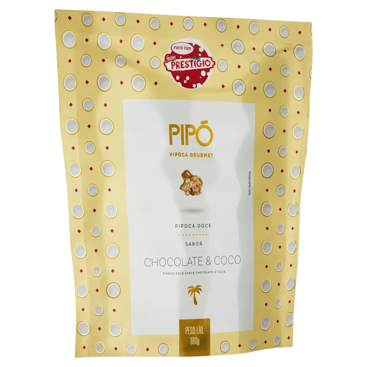 Pipoca Pronta Doce Prestígio Pipó Gourmet Sachê 100g