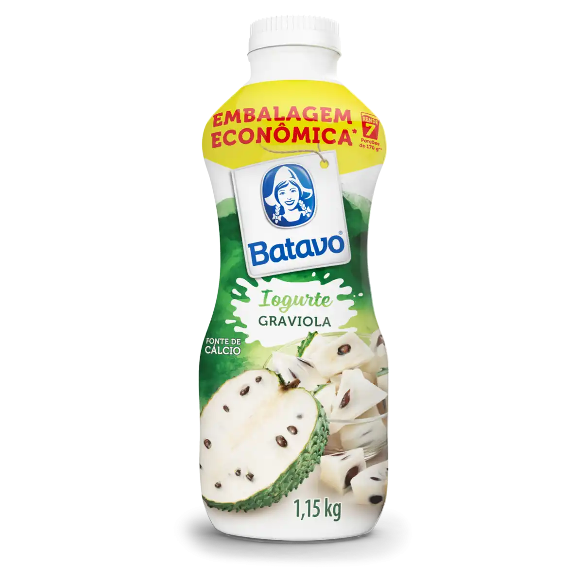 Iogurte Parcialmente Desnatado Graviola Batavo Garrafa 1,15kg Embalagem Econômica