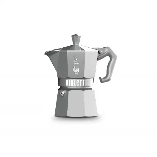 Cafeteira Bialetti Moka Express 3 Xic Exclusive Prata