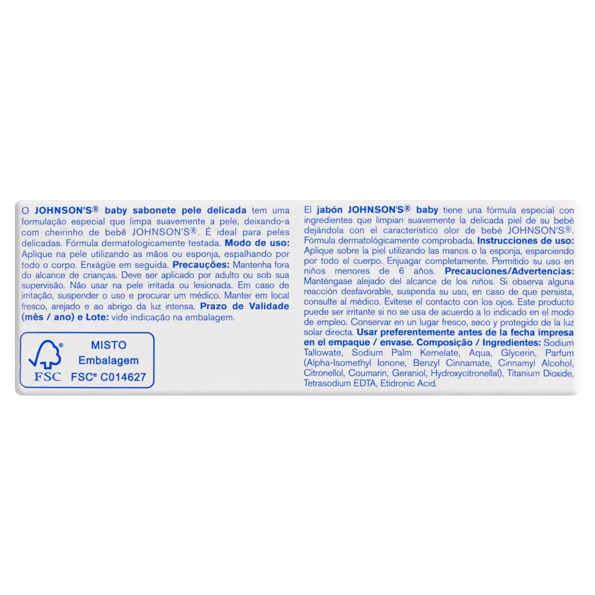 Sabonete Barra Johnson's Baby Caixa 80g