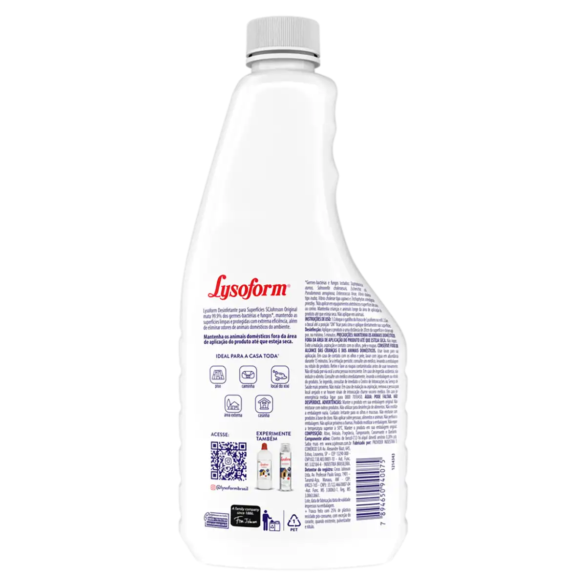 Desinfetante Superfícies Original Lysoform Frasco 500ml