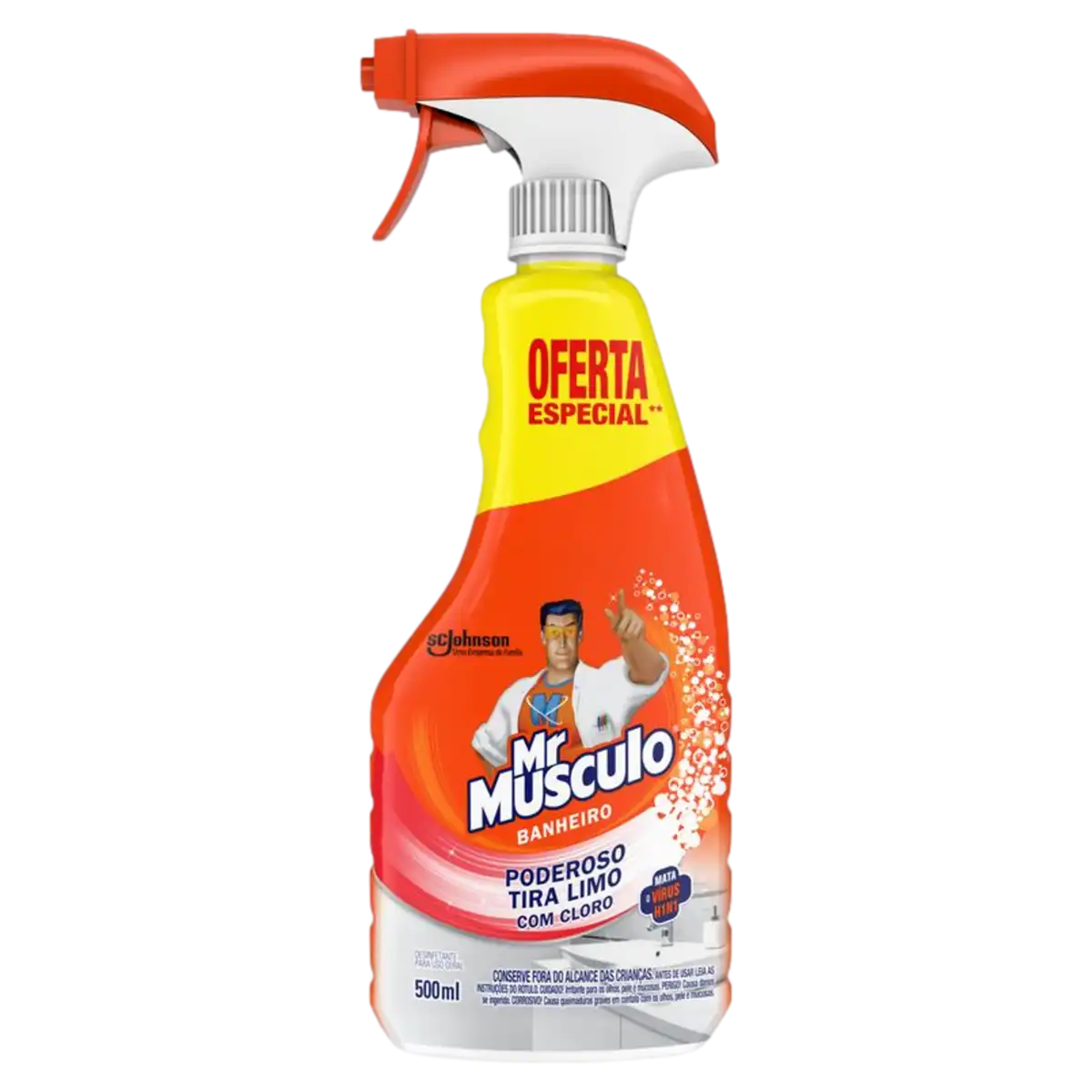 Desinfetante Banheiro Tira-Limo Mr Músculo Frasco 500ml Borrifador Oferta Especial
