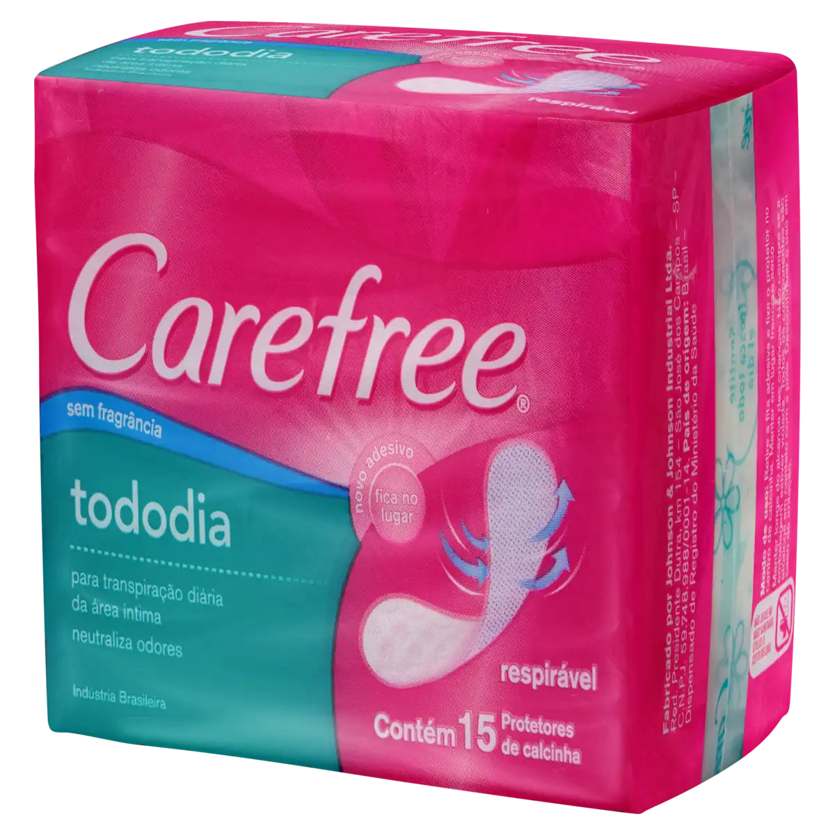 Protetor Diário sem Abas Carefree TodoDia Pacote 15 Unidades