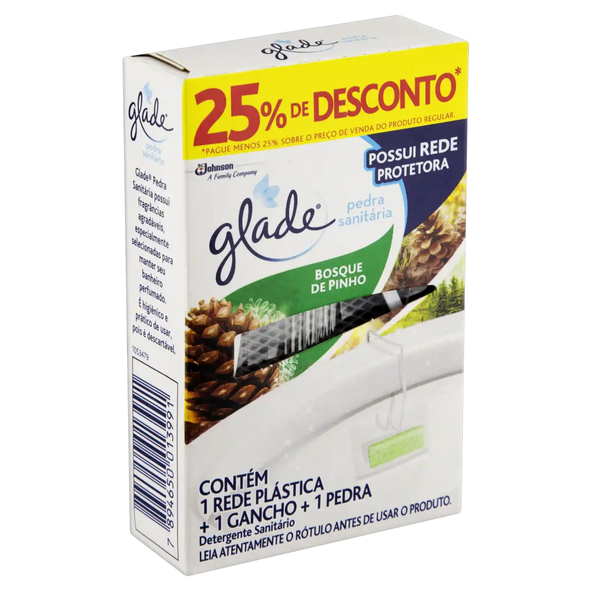 Detergente Sanitário Pedra Bosque de Pinho Glade Grátis 25% de Desconto