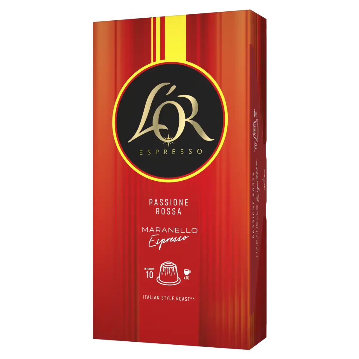 Café em Cápsula Torrado e Moído Espresso Maranello L'or Passione Rossa Caixa 52g 10 Unidades