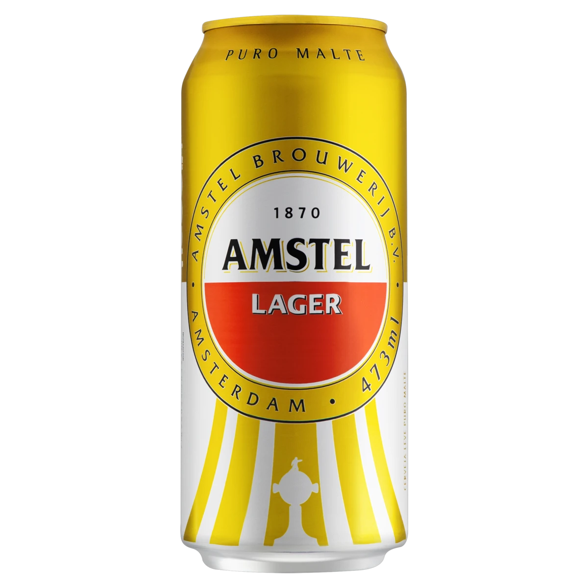 Cerveja Lager Puro Malte Amstel Lata 473ml
