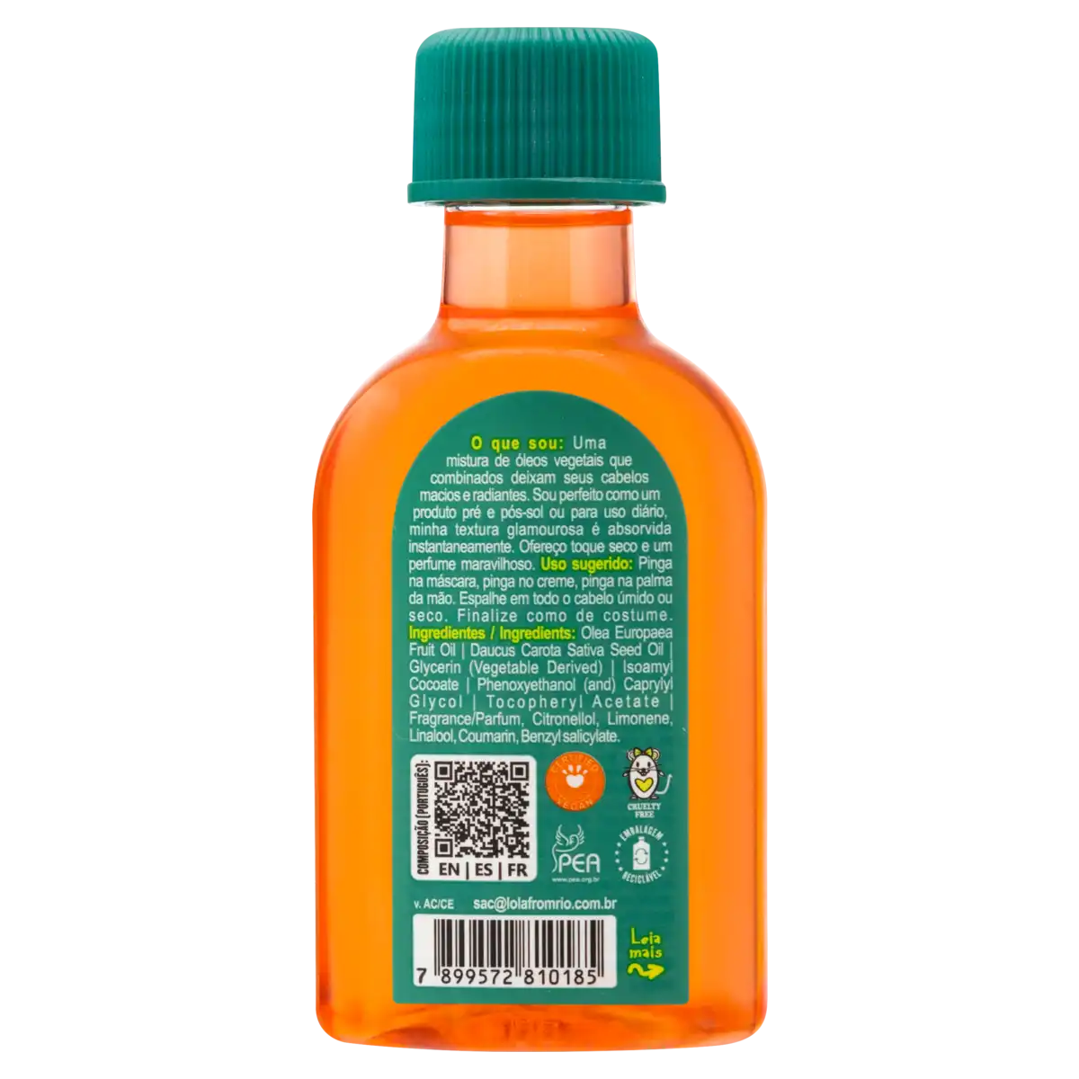 Óleo Cenoura e Oliva Pré e Pós Sol Toque Seco Lola from Rio Pinga! Frasco 50ml