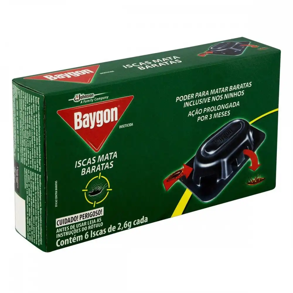 Inseticida Baygon 6 Iscas Mata Barata