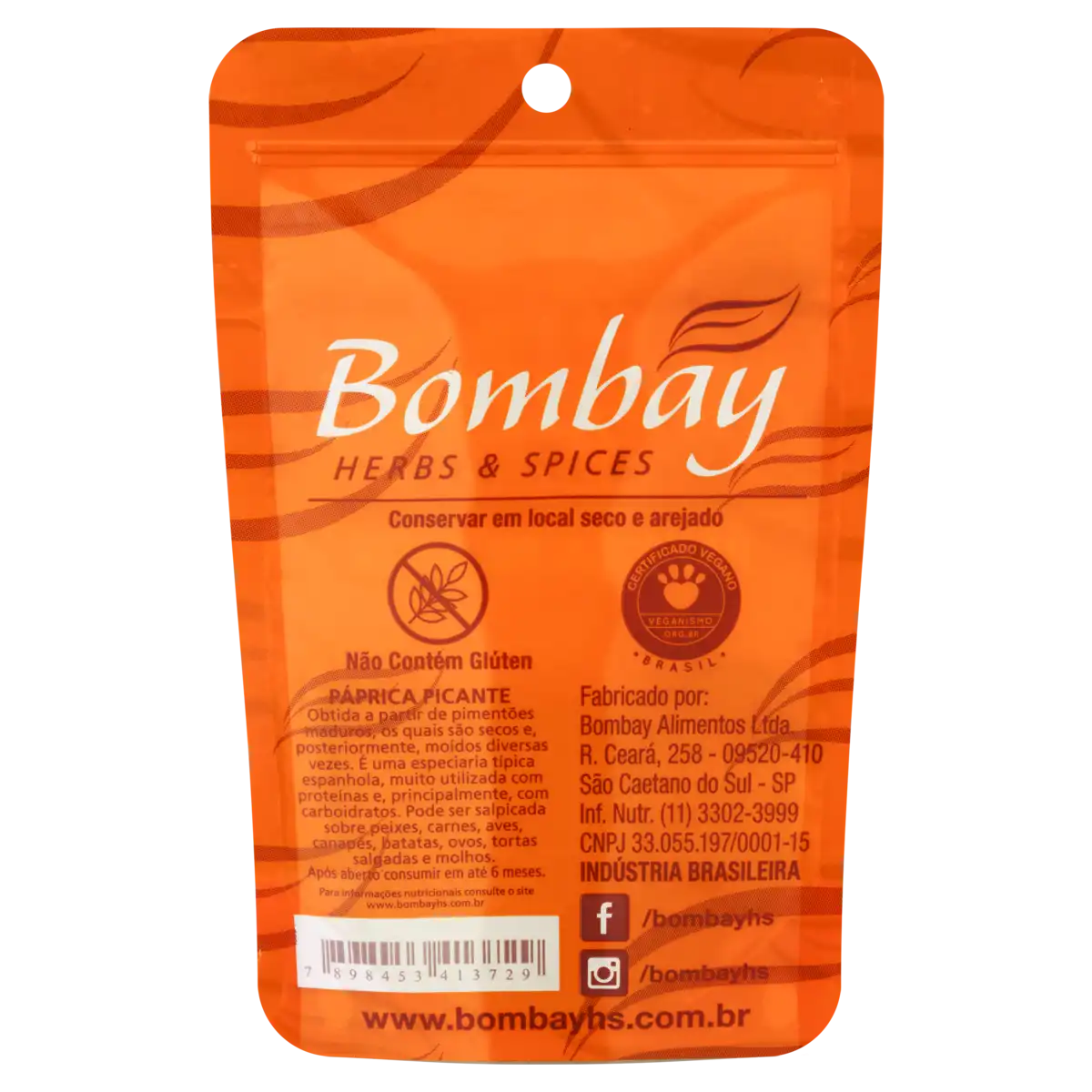 Páprica Picante Bombay Herbs & Spices Pouch 30g