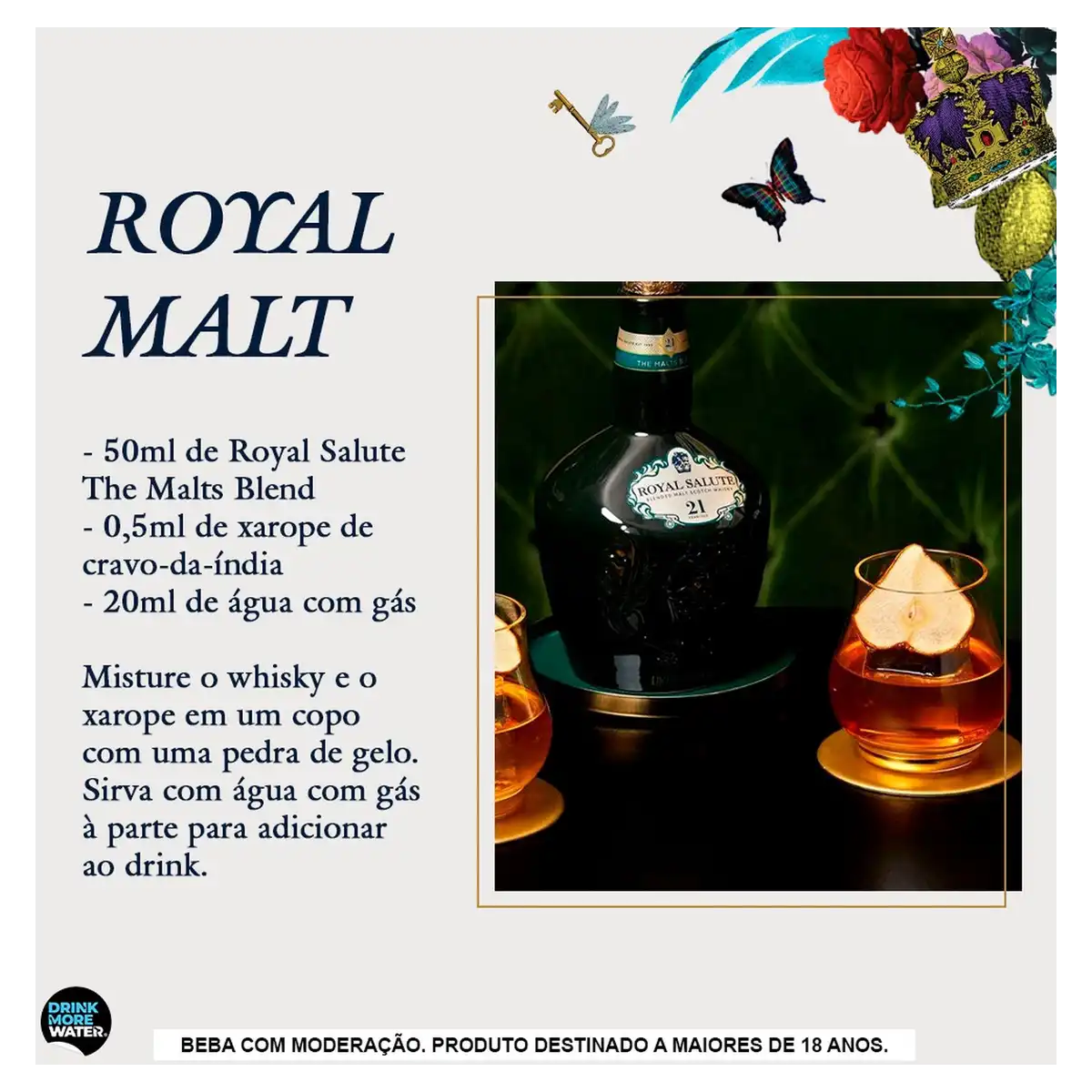 Whisky Escocês Blended Royal Salute The Malts Blend Garrafa 700ml