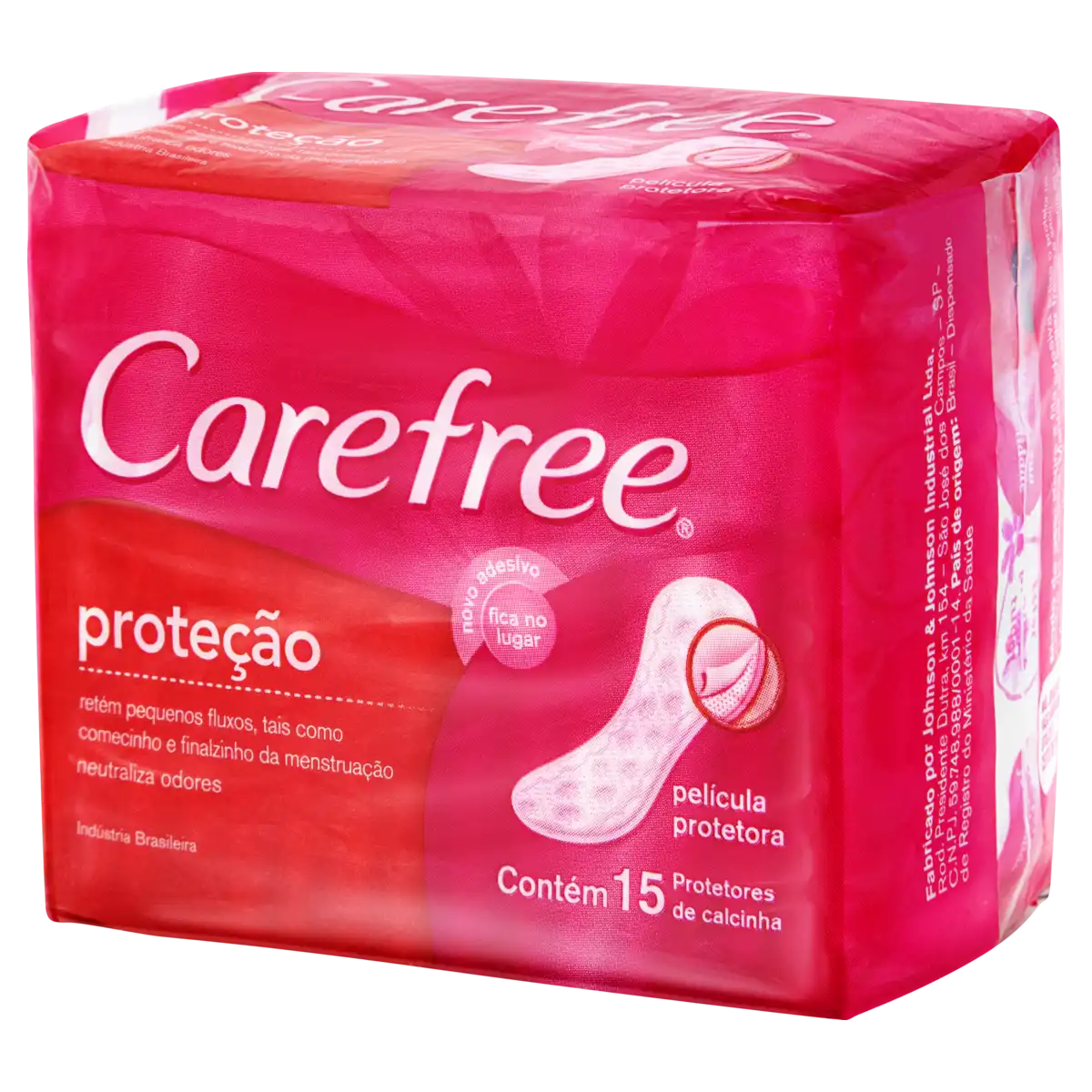 Protetor Diário sem Abas Carefree Proteção Pacote 15 Unidades