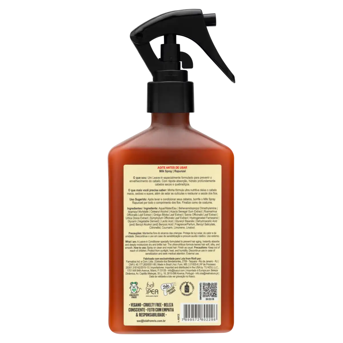 Finalizador Leave-In Lola from Rio Rapunzel Frasco 250ml Borrifador