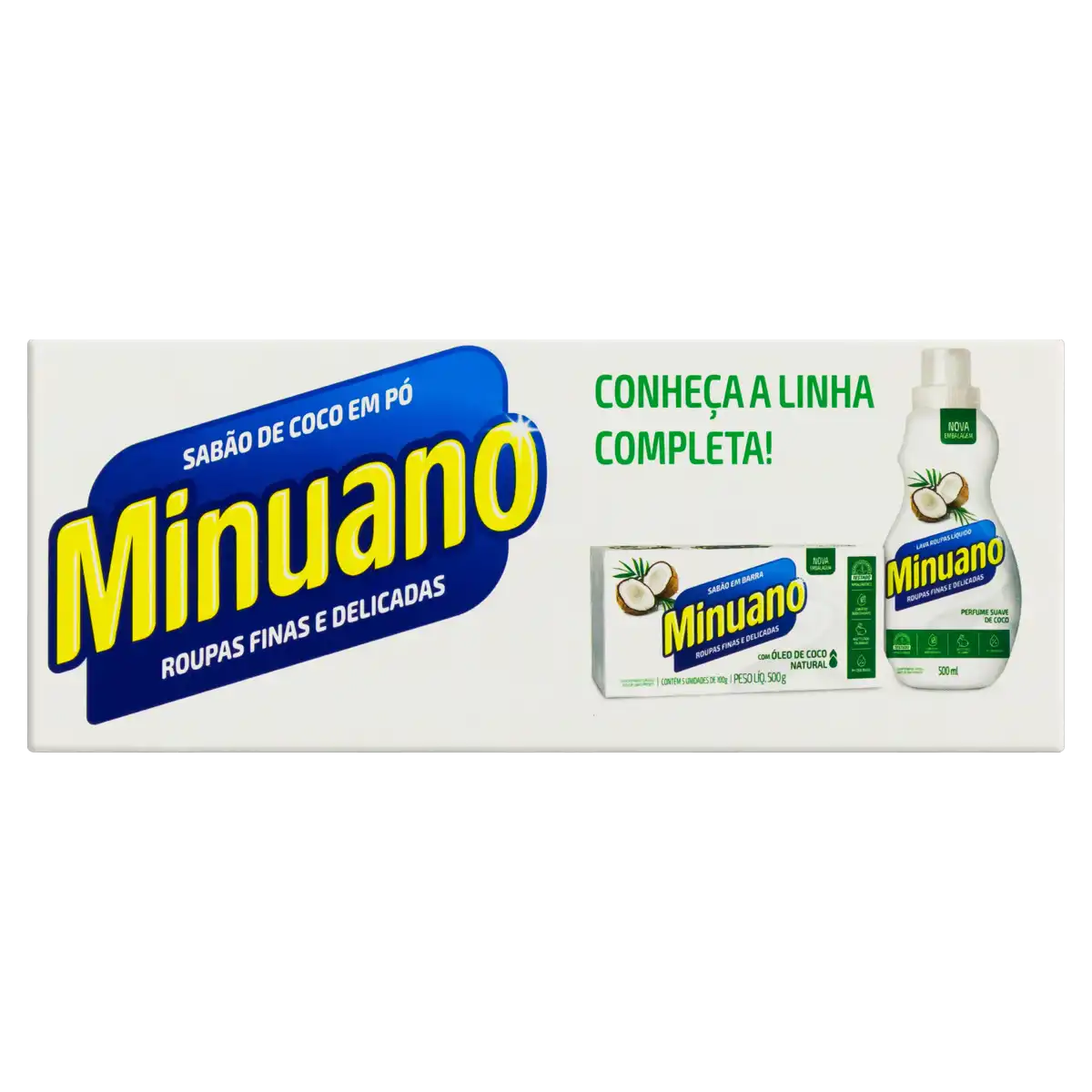 Sabão Pó Coco Minuano Caixa 500g
