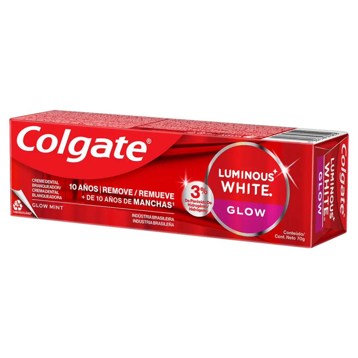 Pack Creme Dental Glow Mint Colgate Luminous White Caixa 2 Unidades de 70g Cada Leve Mais Pague Menos