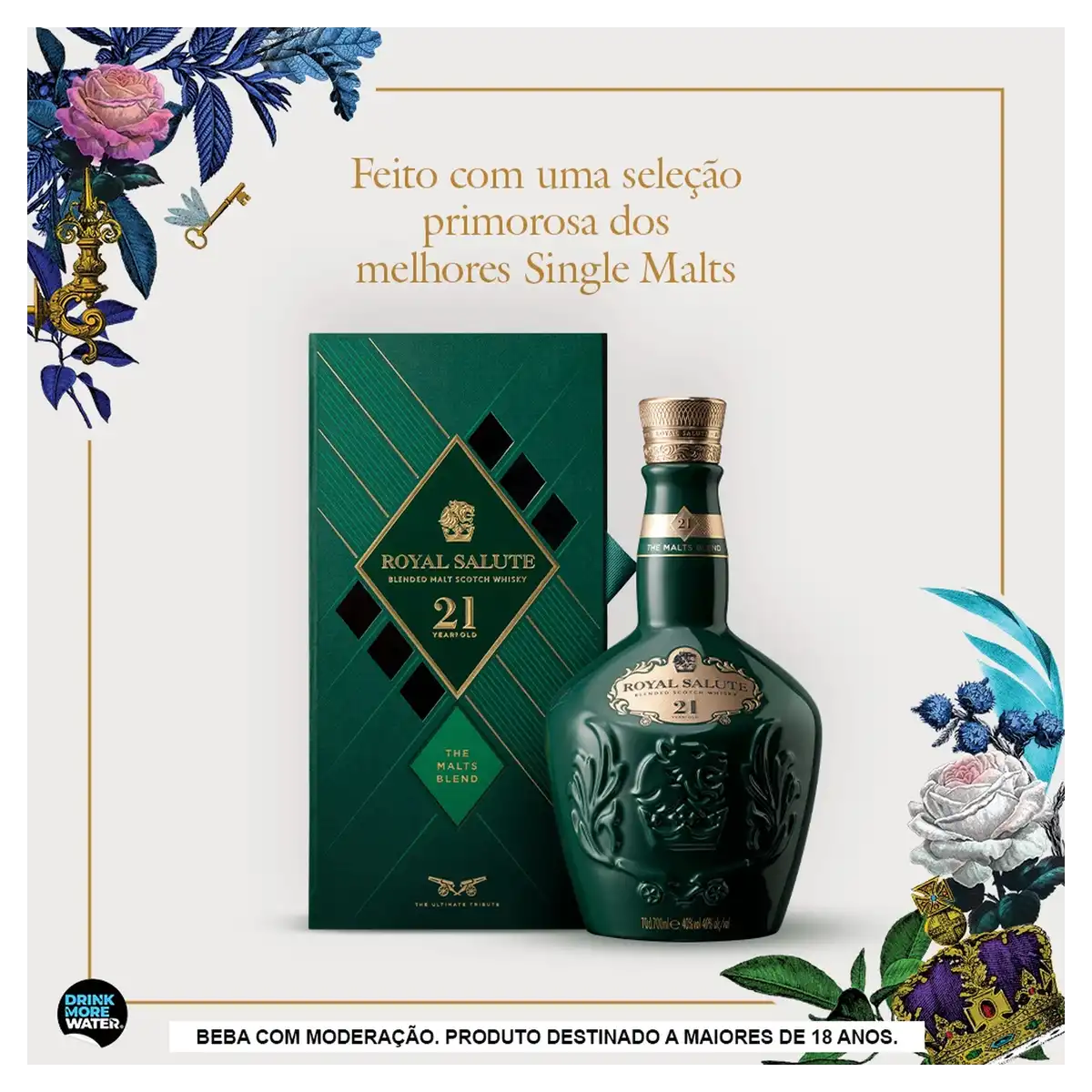 Whisky Escocês Blended Royal Salute The Malts Blend Garrafa 700ml