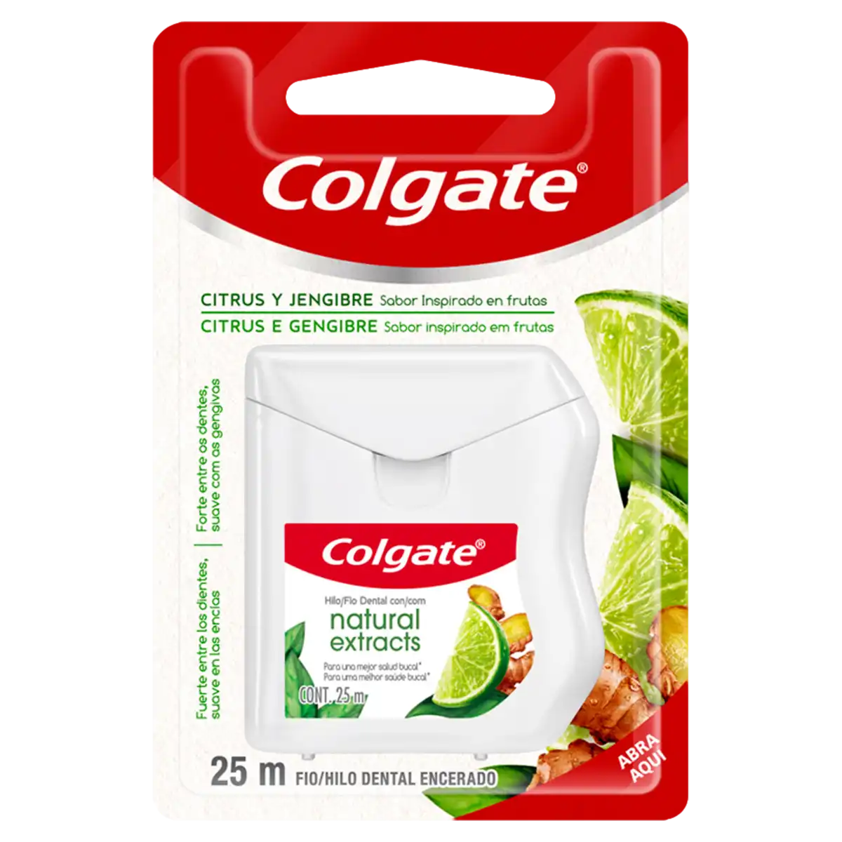 Fio Dental Encerado Citrus e Gengibre Colgate Natural Extracts 25m