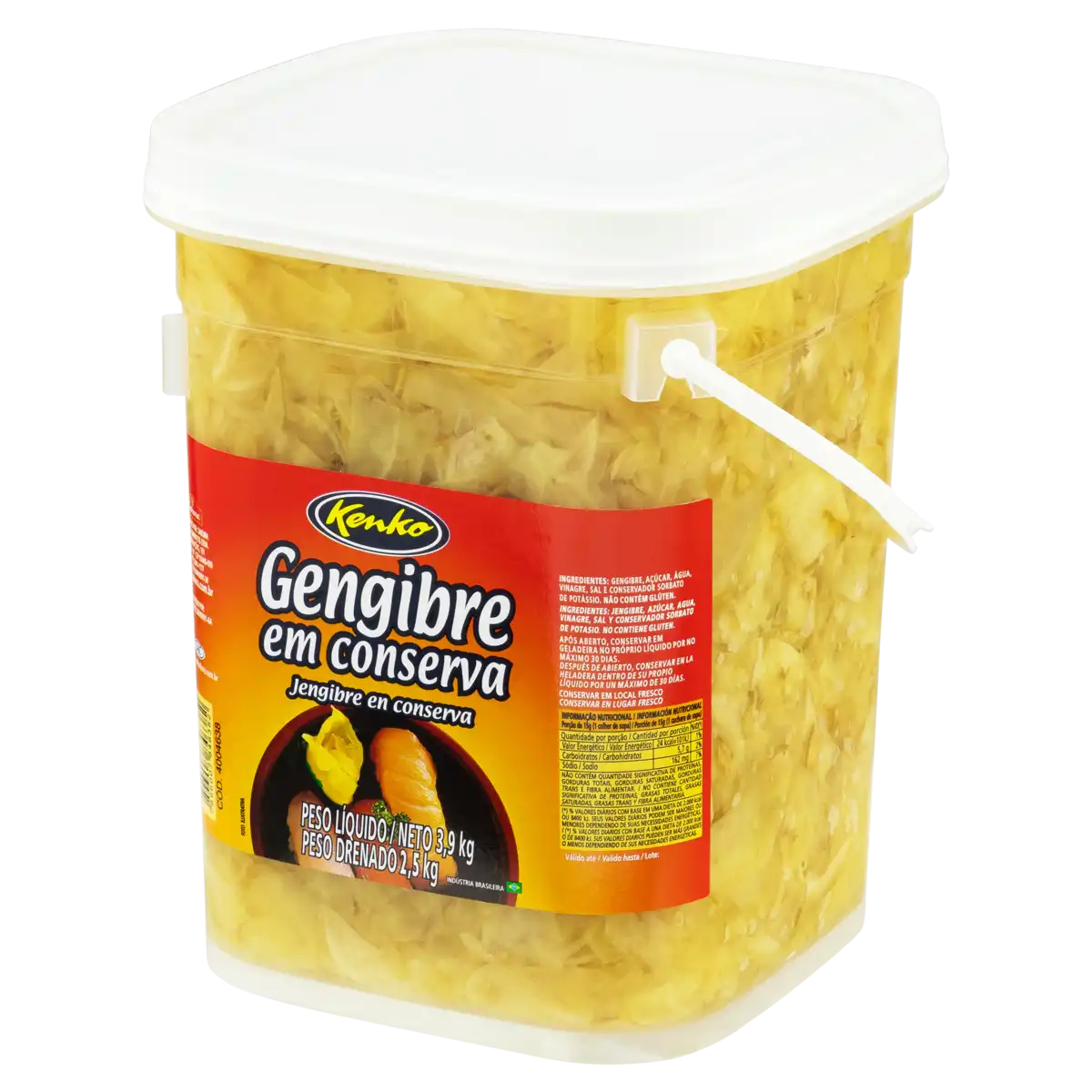 Gengibre em Conserva Kenko Balde 2,5kg
