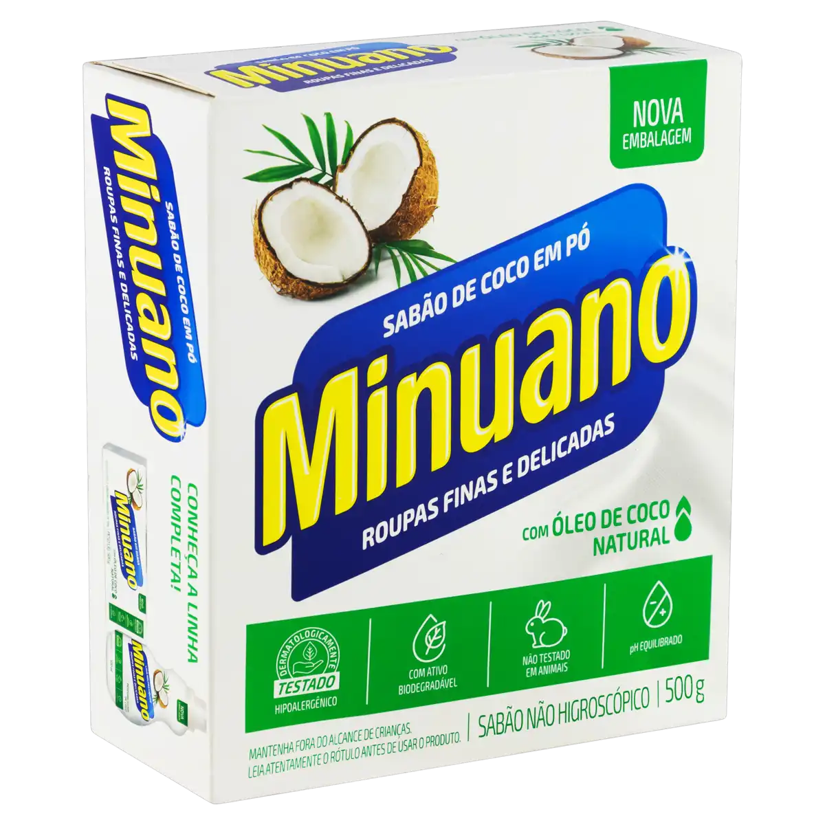 Sabão Pó Coco Minuano Caixa 500g