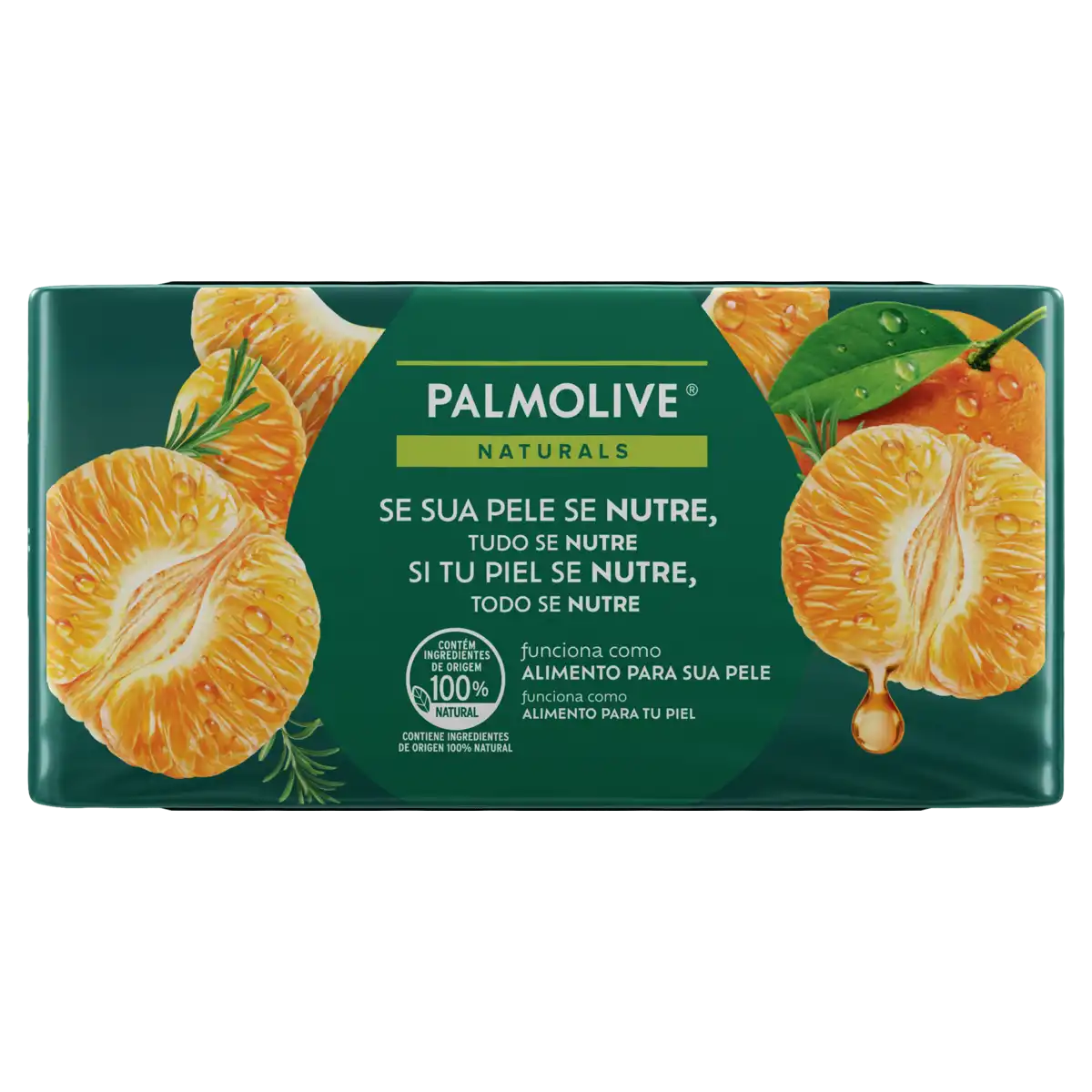 Pack Sabonete Barra Frescor Nutritivo Tangerina e Alecrim Palmolive Naturals Envoltório 510g 6 Unidades