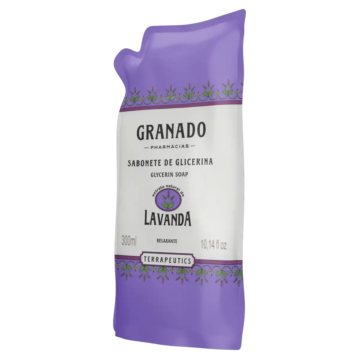 Sabonete Líquido de Glicerina Lavanda Granado Terrapeutics Sachê 300ml Refil