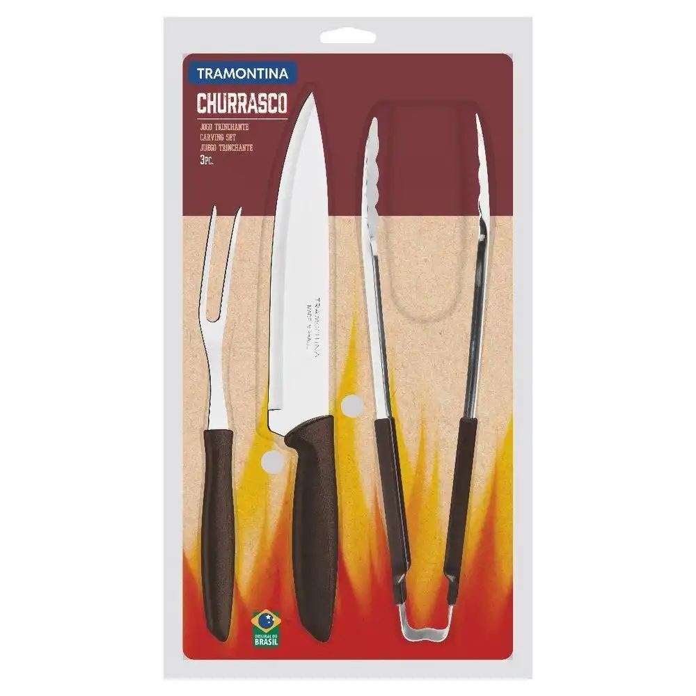 Jg Churrasco Tramontina Inox 3Pc Plenus Mar