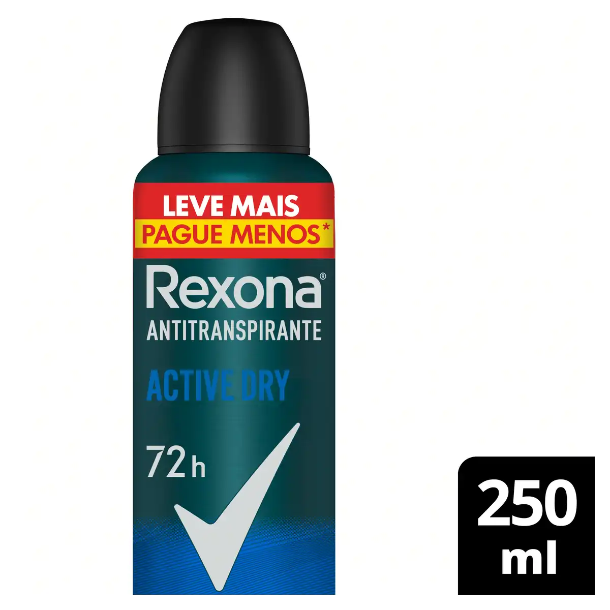 Antitranspirante Aerossol Active Dry Rexona Men 250ml Spray Leve Mais Pague Menos