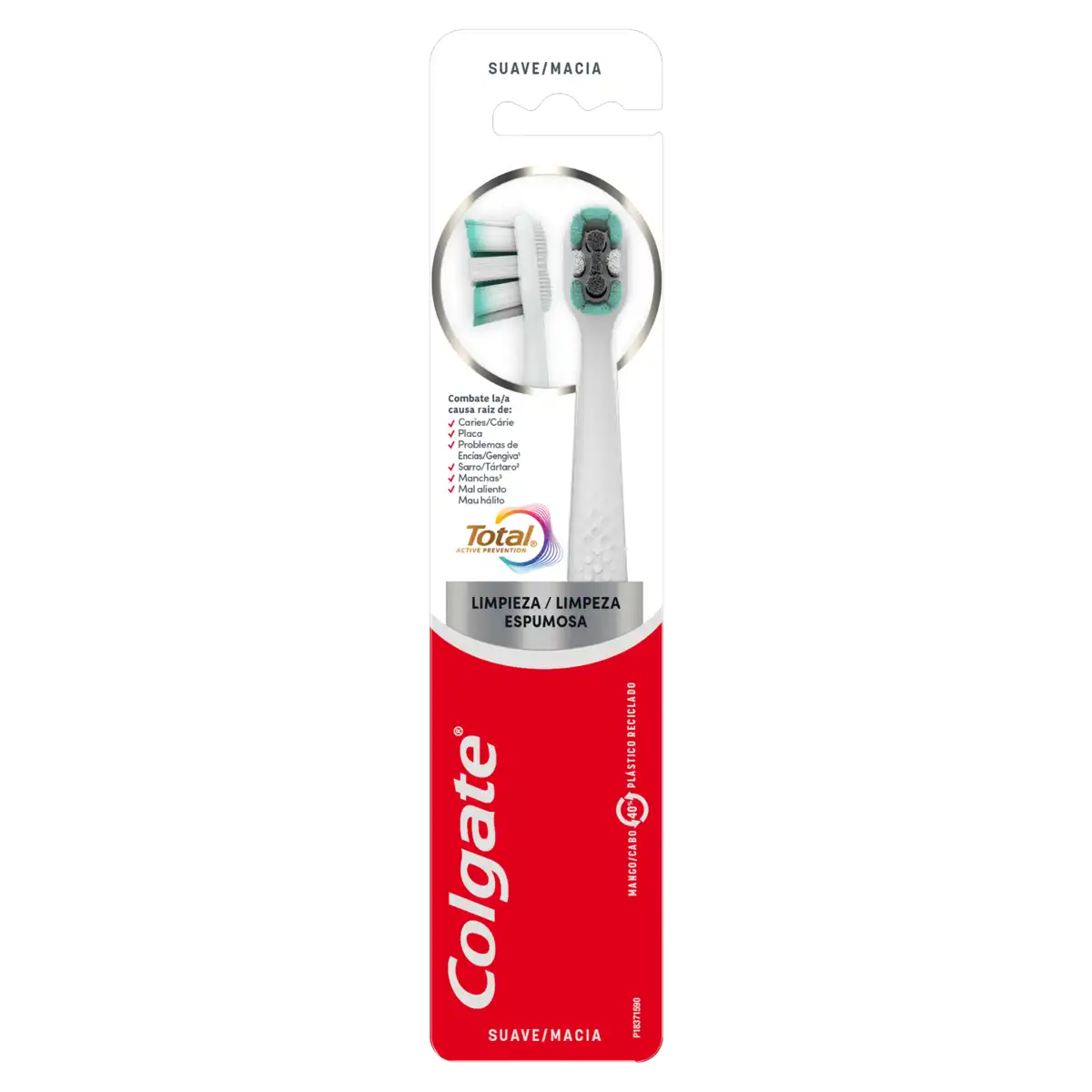 Escova Dental Suave Colgate Total Active Prevention 2 Unidades