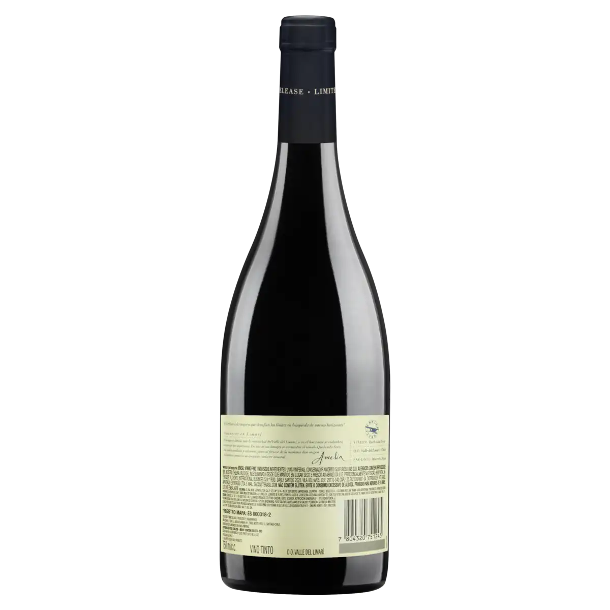 Vinho Chileno Tinto Seco Amelia Pinot Noir Valle del Limarí Garrafa 750ml
