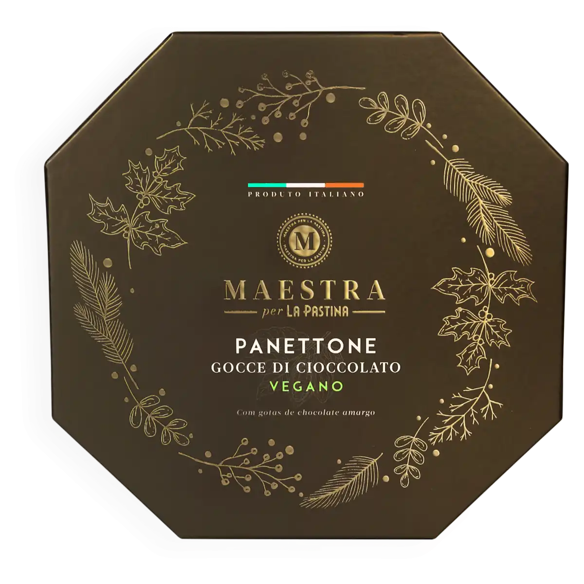 Panettone com Gotas de Chocolate Amargo Vegano La Pastina Maestra Caixa 750g