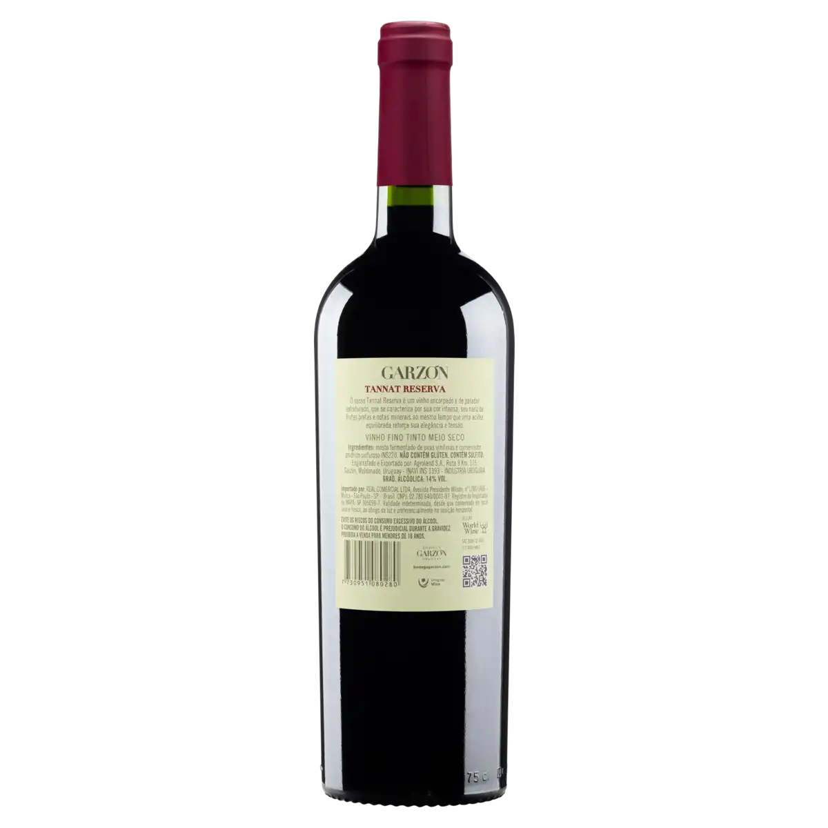 Vinho Uruguaio Tinto Meio Seco Reserva Garzón Tannat Garrafa 750ml
