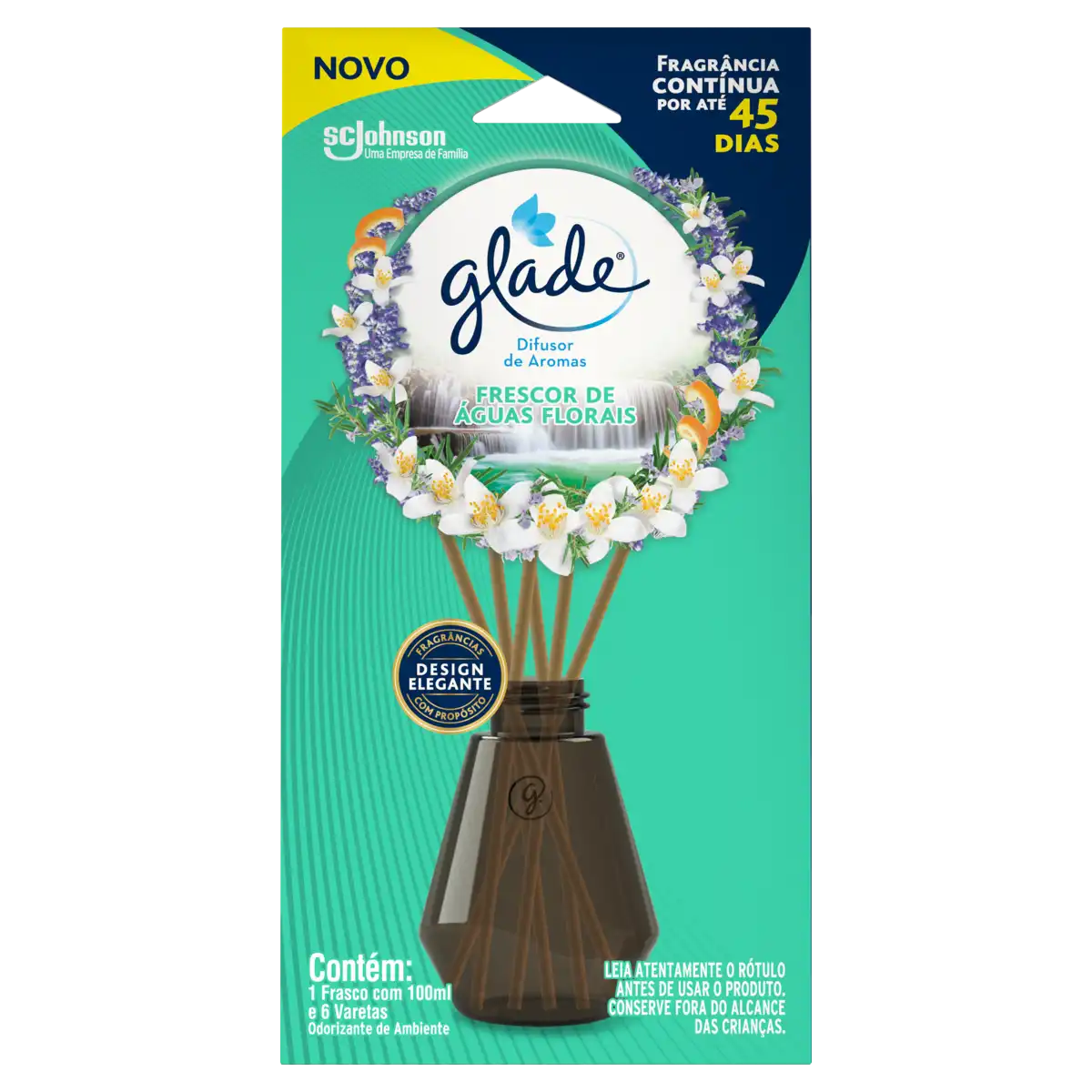 Difusor de Aromas Frescor de Águas Florais Glade Caixa 100ml