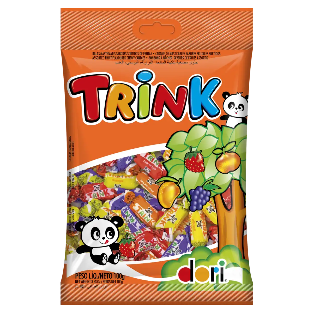Bala Frutas Dori Trink Pacote 100g