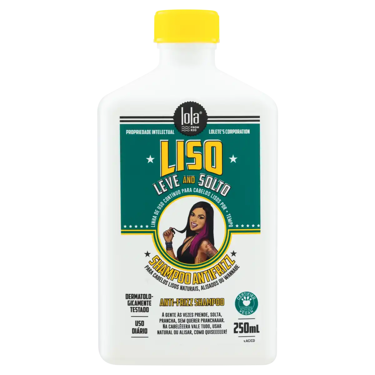 Shampoo Antifrizz Lola from Rio Liso, Leve and Solto Frasco 250ml