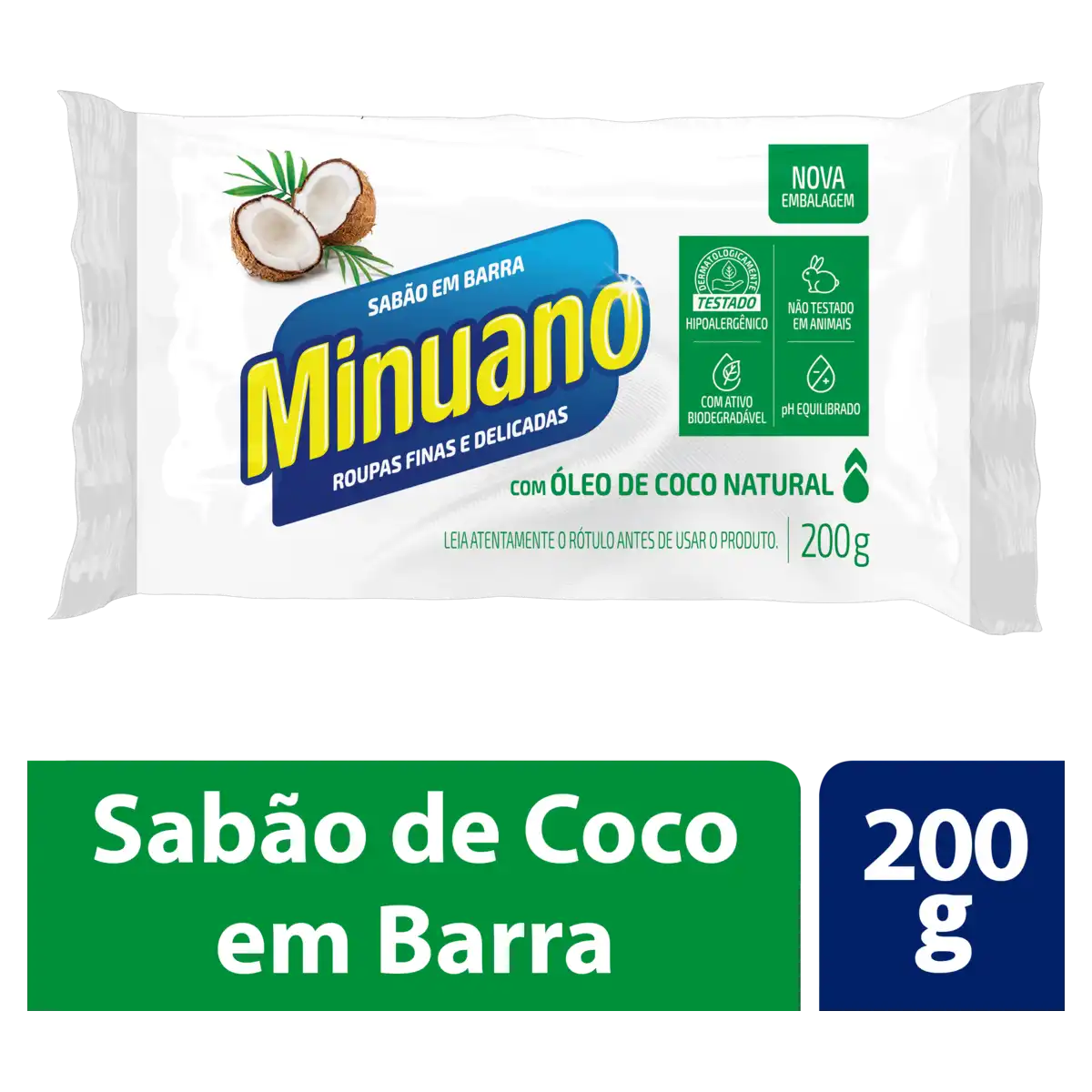 Sabão Barra Coco Minuano Flow Pack 200g