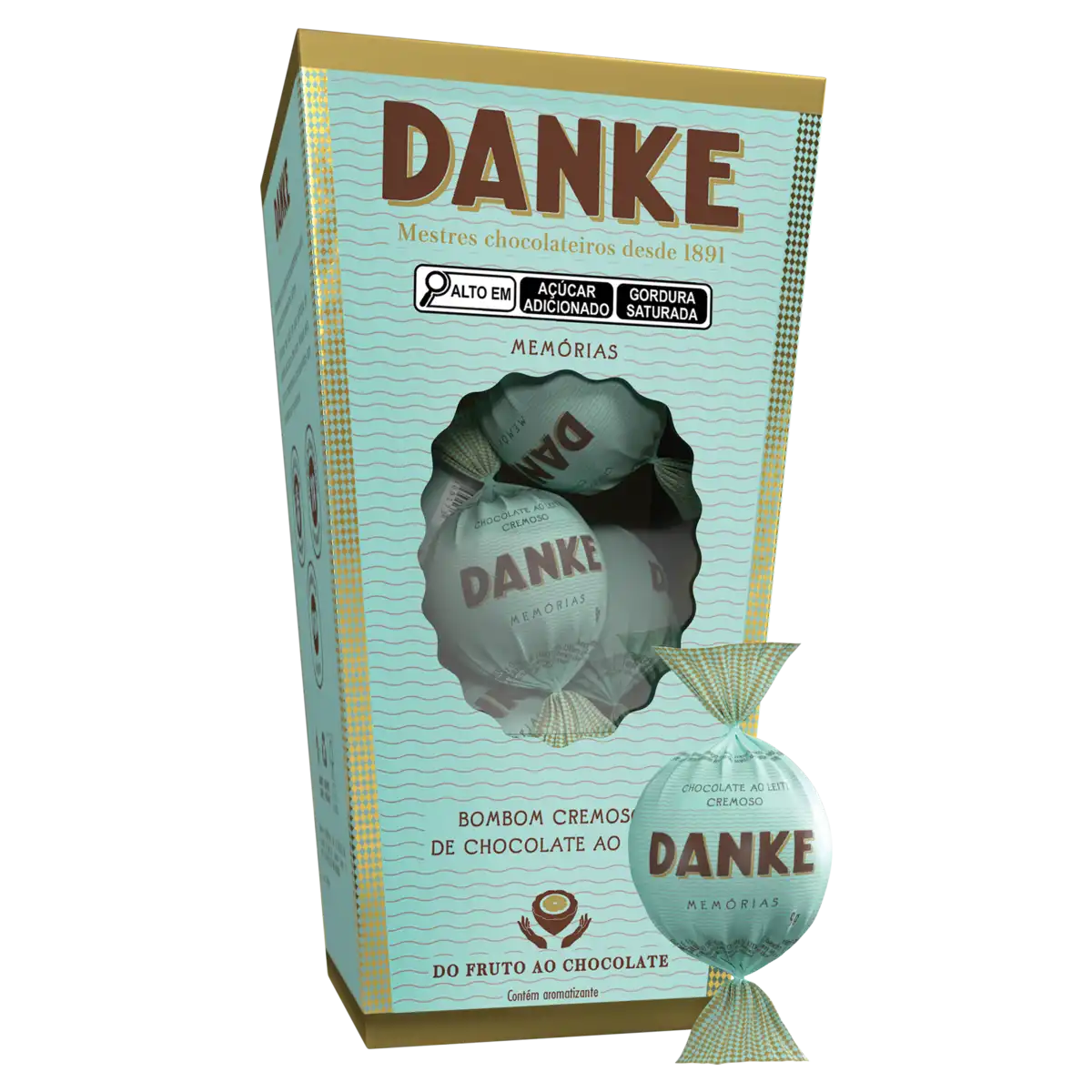 Bombom ao Leite Danke Memórias Caixa 72g