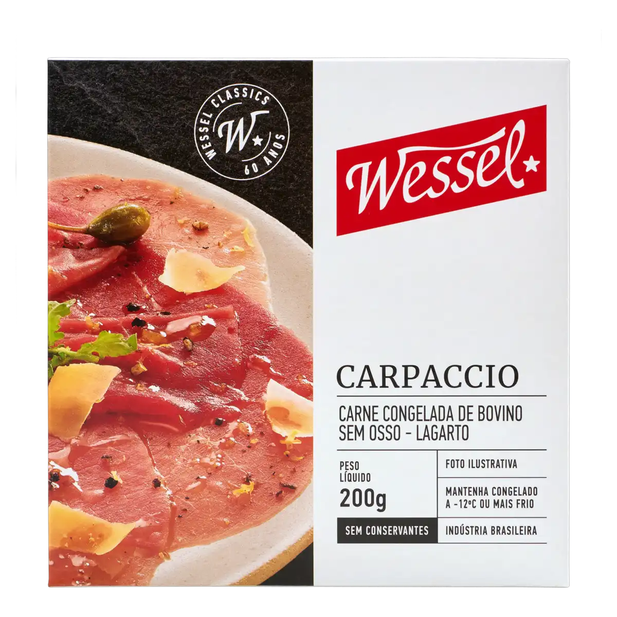 Carpaccio de Lagarto Wessel Caixa 200g