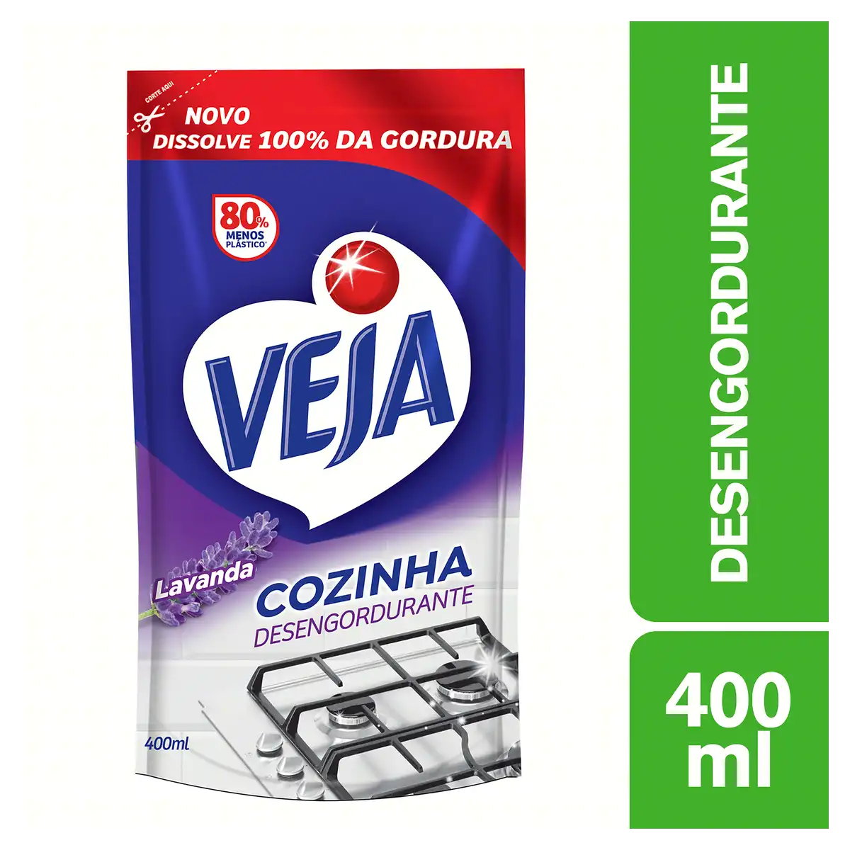 Limpador Desengordurante Cozinha Lavanda Veja Sachê 400ml