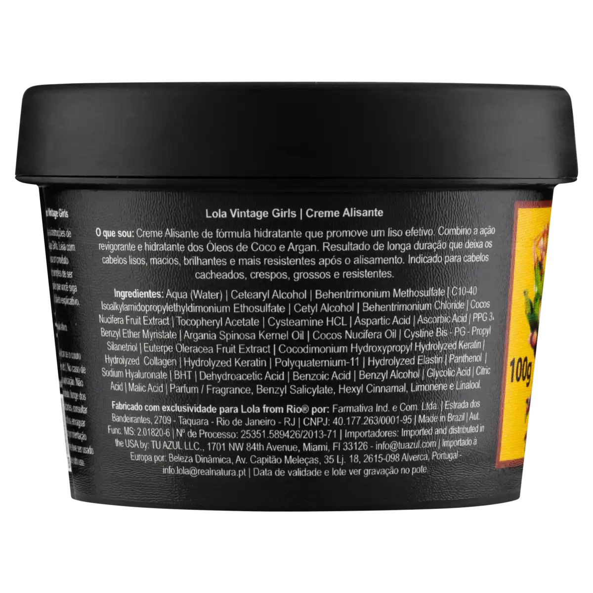 Creme Alisante Lola from Rio Vintage Girls Pote 100g