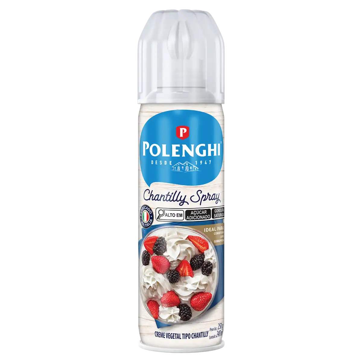 Creme Chantilly Vegetal Polenghi Frasco 250g Spray