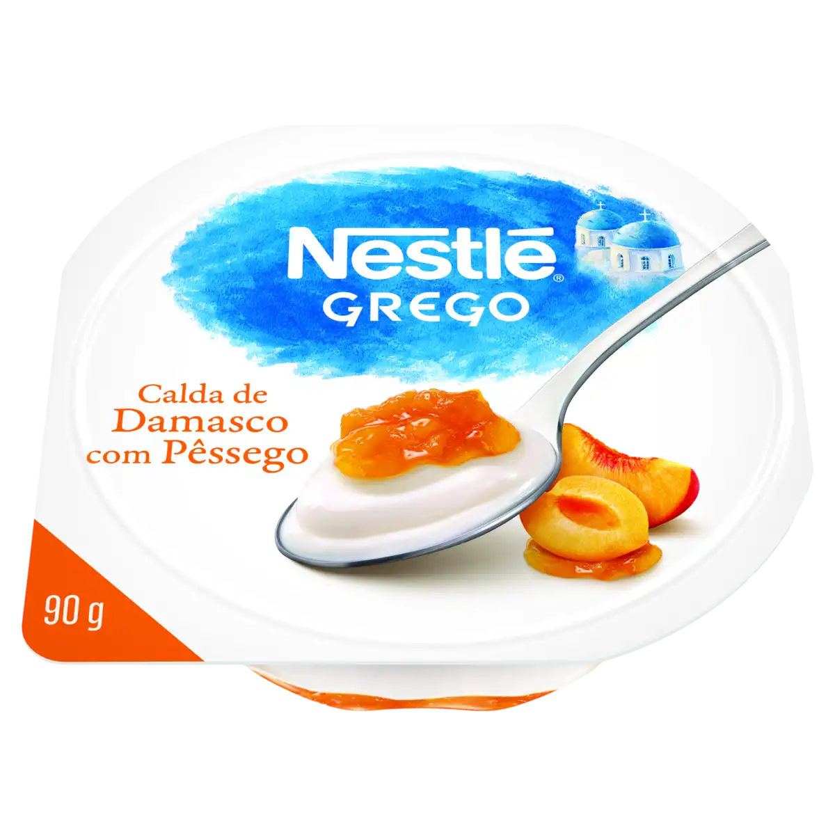 Iogurte Integral Grego Calda Damasco com Pêssego Nestlé Pote 90g