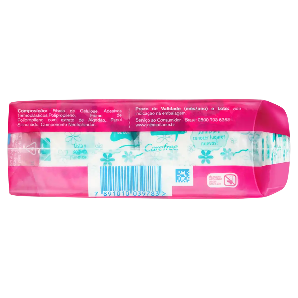 Protetor Diário sem Abas Carefree TodoDia Pacote 40 Unidades Embalagem Econômica
